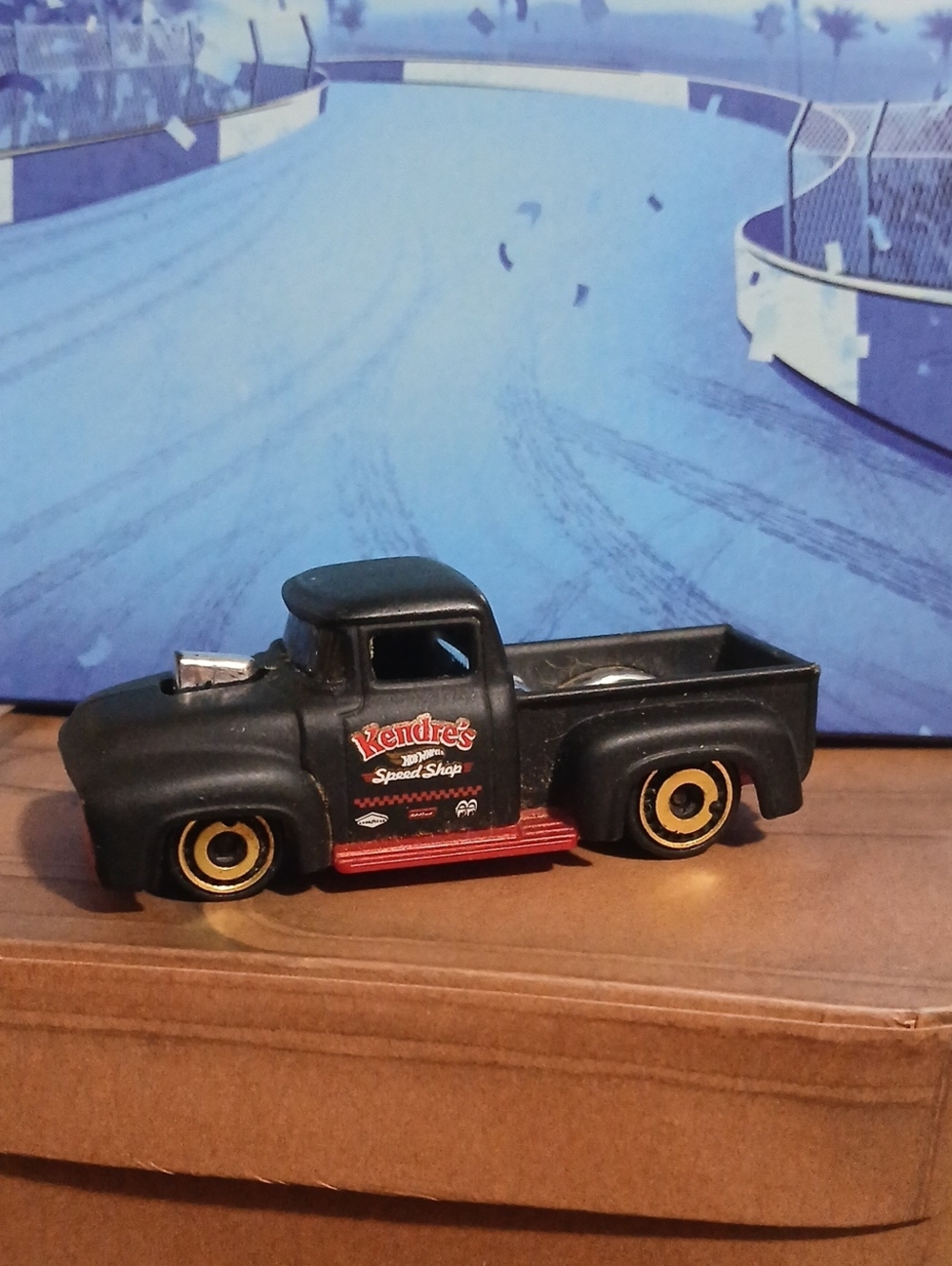 Black 56 Ford Custom Pickup Truck HOT WHEELS
